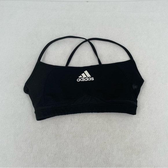 ADIDAS Women’s black with mesh Climalite sports bra size: Large - Picture 1 of 10